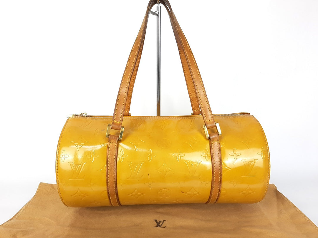 Louis Vuitton Vernis Bedford Hand Bag M91006 Monogram Yellow VI19180