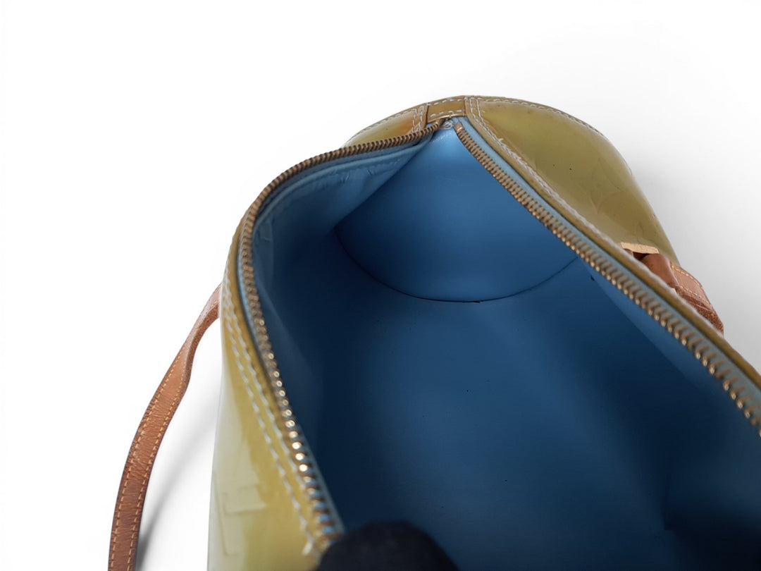 Louis Vuitton Vernis Bedford Hand Bag M91329 Vernis Monogram Green VI09297