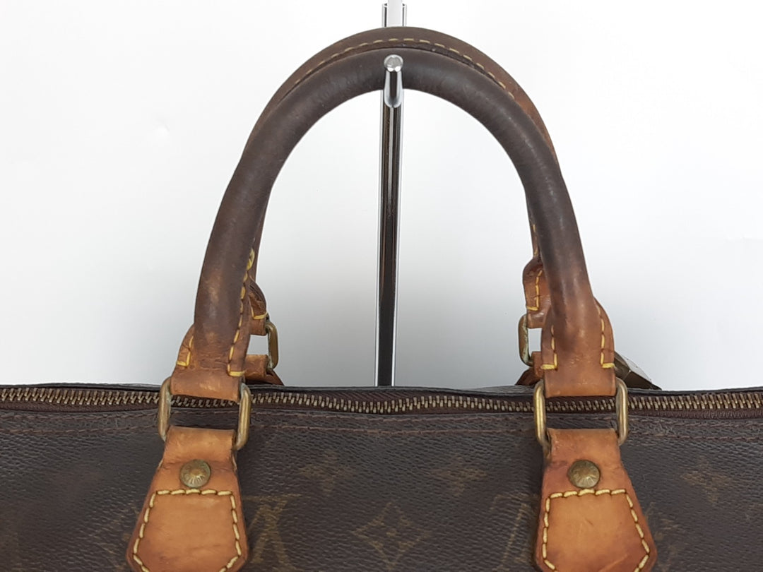 Louis Vuitton Speedy 35 Monogram Boston Hand Bag Purse SA821 Padlock Key4