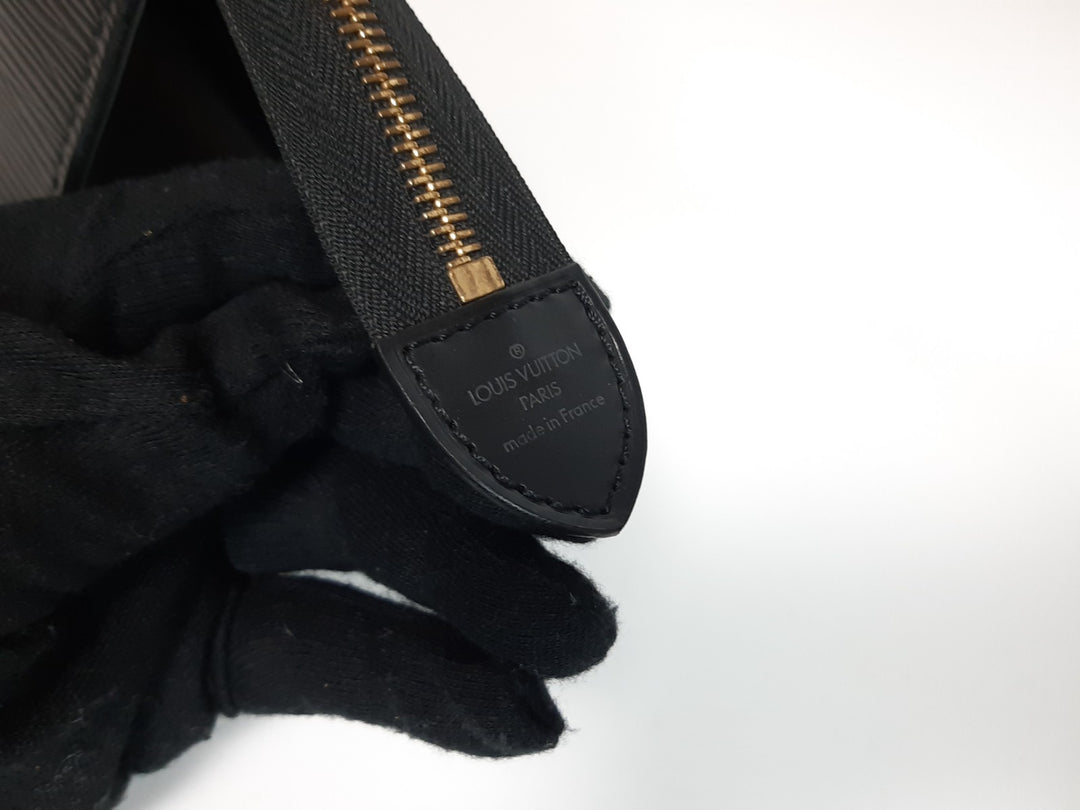 Louis Vuitton Sac Triangle Epi Handbag M52092 Black Gold Hardware MI099211