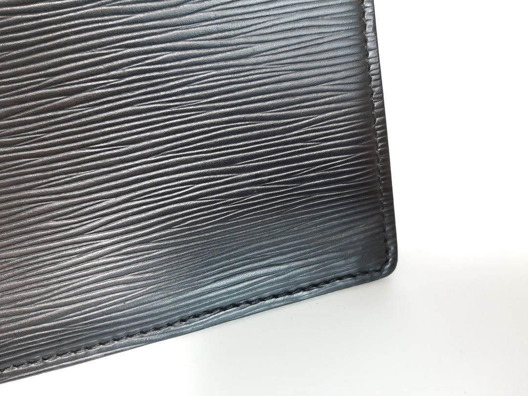 Louis Vuitton Sac Triangle Epi Handbag M52092 Black Gold Hardware MI09925