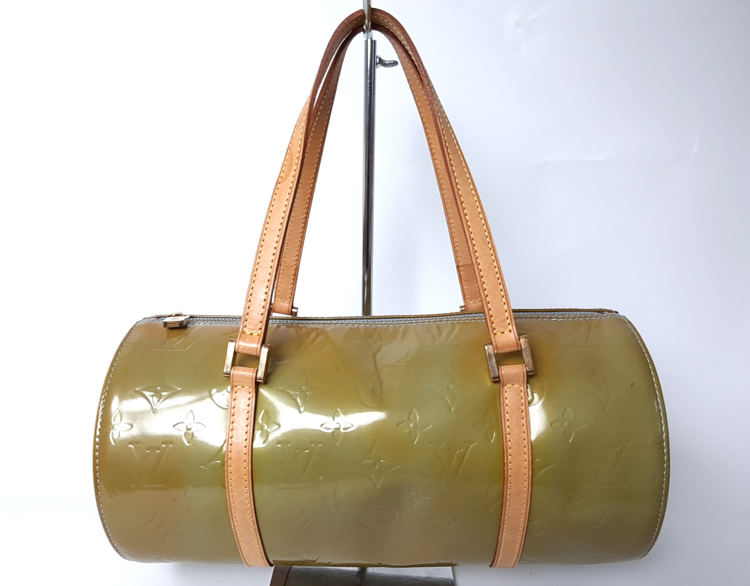 Louis Vuitton Vernis Bedford Hand Bag M91007 Vernis Monogram Green VI09390