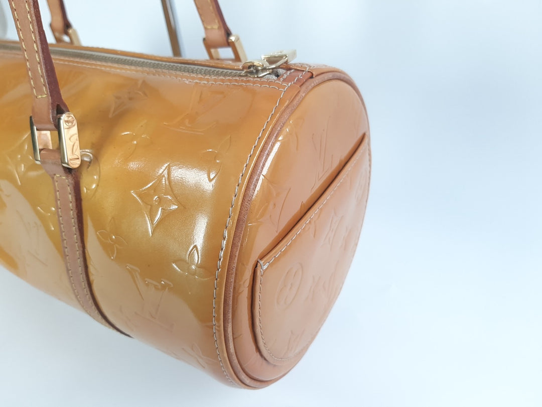 Louis Vuitton Vernis Bedford Hand Bag M91006 Vernis Monogram Yellow VI09696