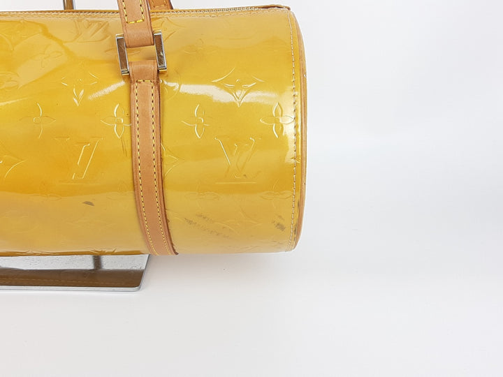 Louis Vuitton Vernis Bedford Hand Bag M91006 Monogram Yellow VI00312
