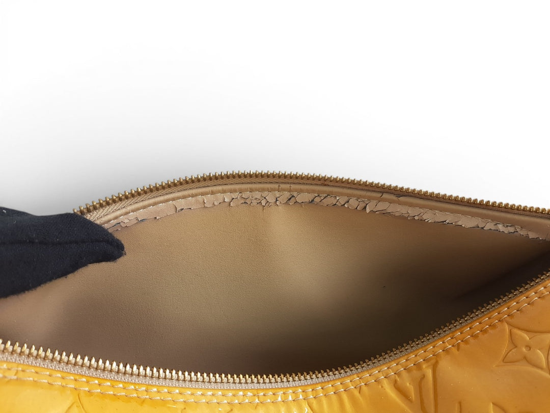 Louis Vuitton Vernis Bedford Hand Bag M91006 Vernis Monogram Yellow VI097912