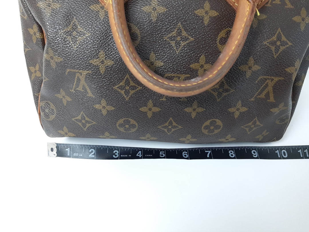 Louis Vuitton Monogram Speedy 25 M41528 Boston Bag Hand Bag MI0911 Padlock Key23