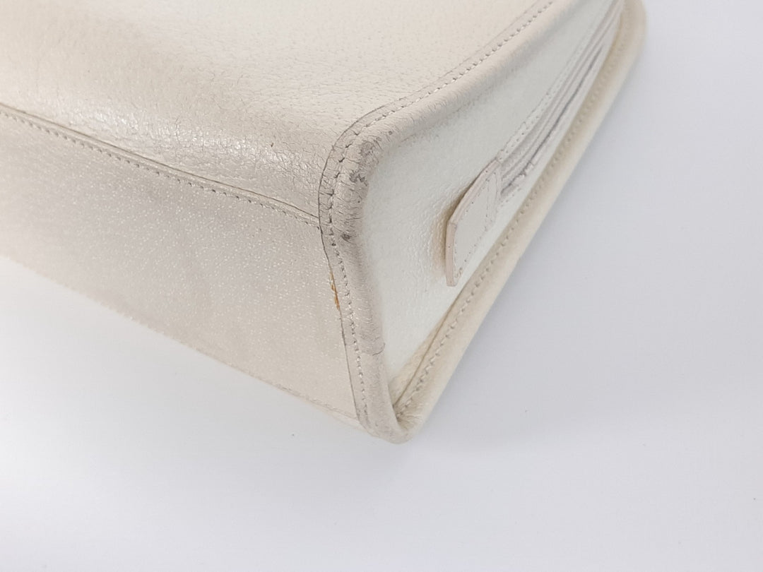Gucci Jackie GG Canvas Handbag One Shoulder Tote Bag White Silver Hardware7