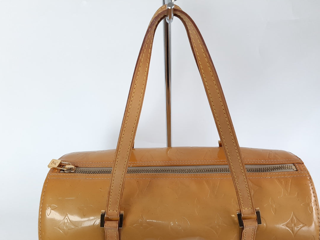 Louis Vuitton Vernis Bedford Hand Bag M91006 Vernis Monogram Yellow TH09193