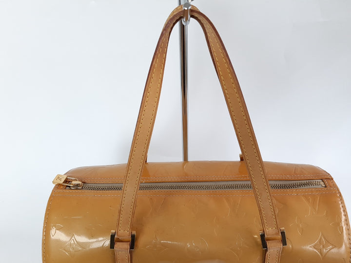 Louis Vuitton Vernis Bedford Hand Bag M91006 Vernis Monogram Yellow TH09193