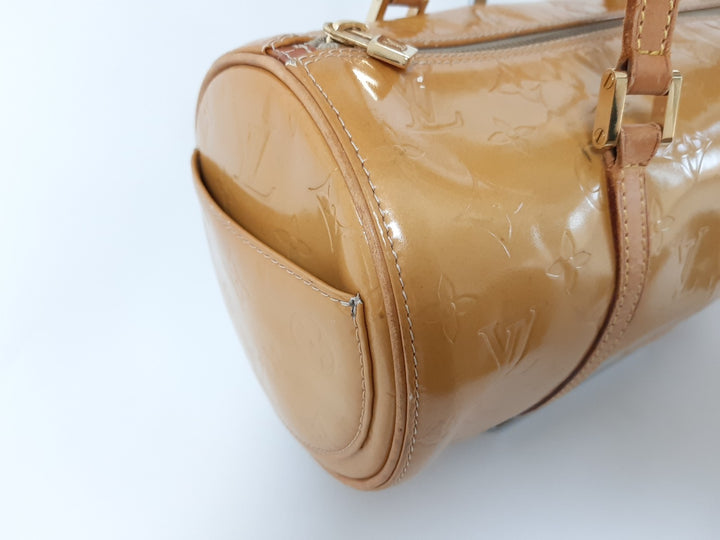 Louis Vuitton Vernis Bedford Hand Bag M91006 Vernis Monogram Yellow VI09191