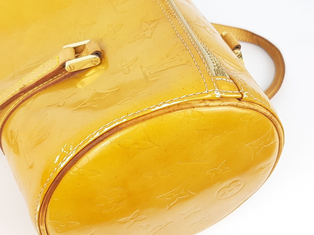 Louis Vuitton Vernis Bedford Hand Bag M91006 Monogram Yellow TH192812