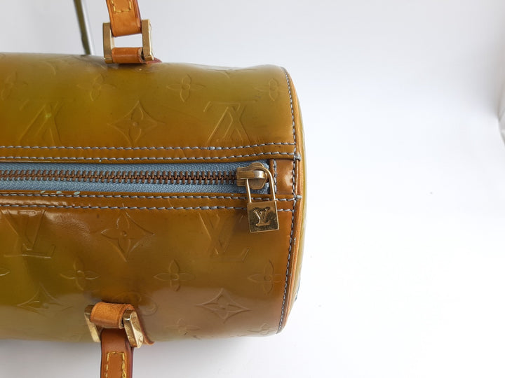 Louis Vuitton Vernis Bedford Hand Bag M91329 Vernis Monogram Green TH09685