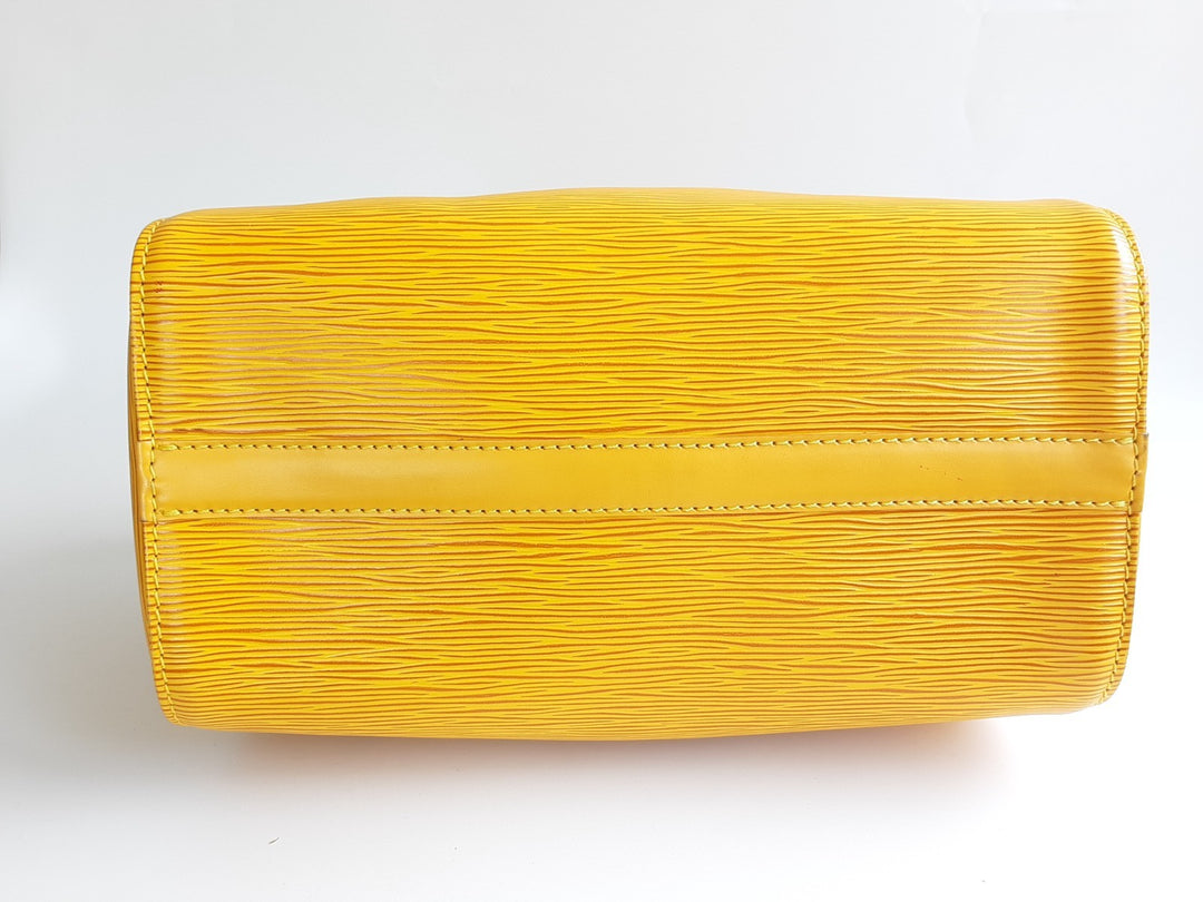 Louis Vuitton Handbag Speedy 25 Epi Leather M43019 Yellow Boston VI0955 Padlock6