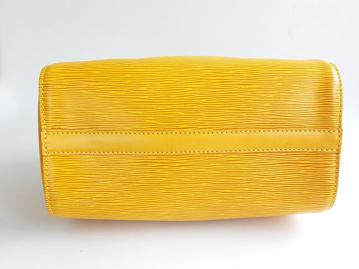 Louis Vuitton Handbag Speedy 25 Epi Leather M43019 Yellow Boston VI0955 Padlock6