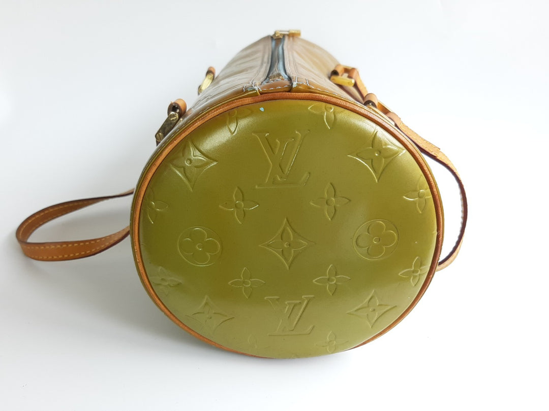 Louis Vuitton Vernis Bedford Hand Bag M91329 Vernis Monogram Green TH09687