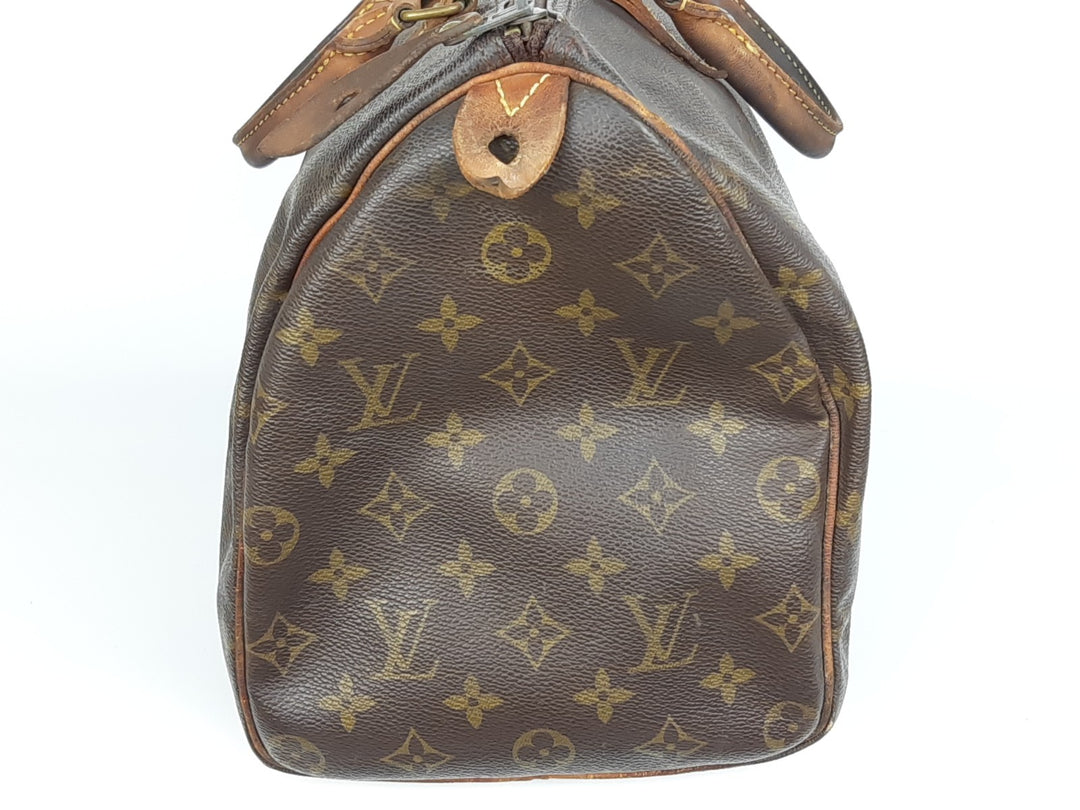 Louis Vuitton Speedy 35 Monogram Boston Hand Bag Purse SA821 Padlock Key5