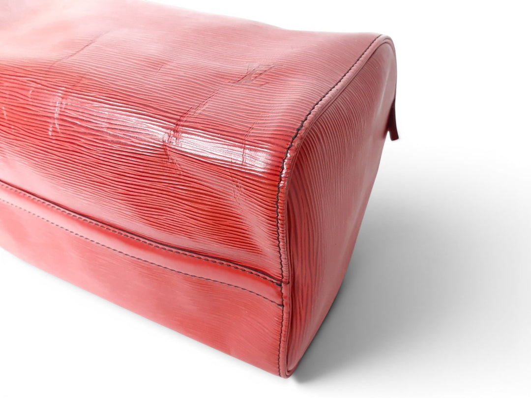 Louis Vuitton Handbag Speedy 30 M43007 Epi Red Boston Bag VI0932 Padlock Key7