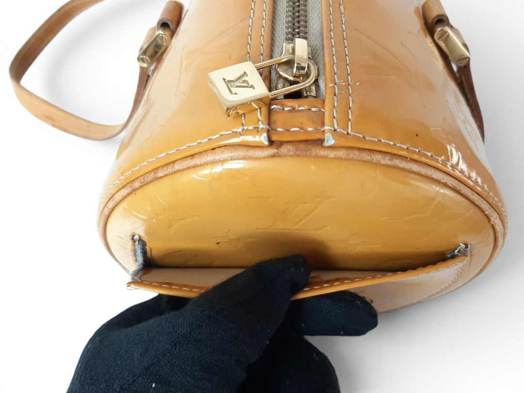Louis Vuitton Vernis Bedford Hand Bag M91006 Vernis Monogram Yellow Louis TH19183