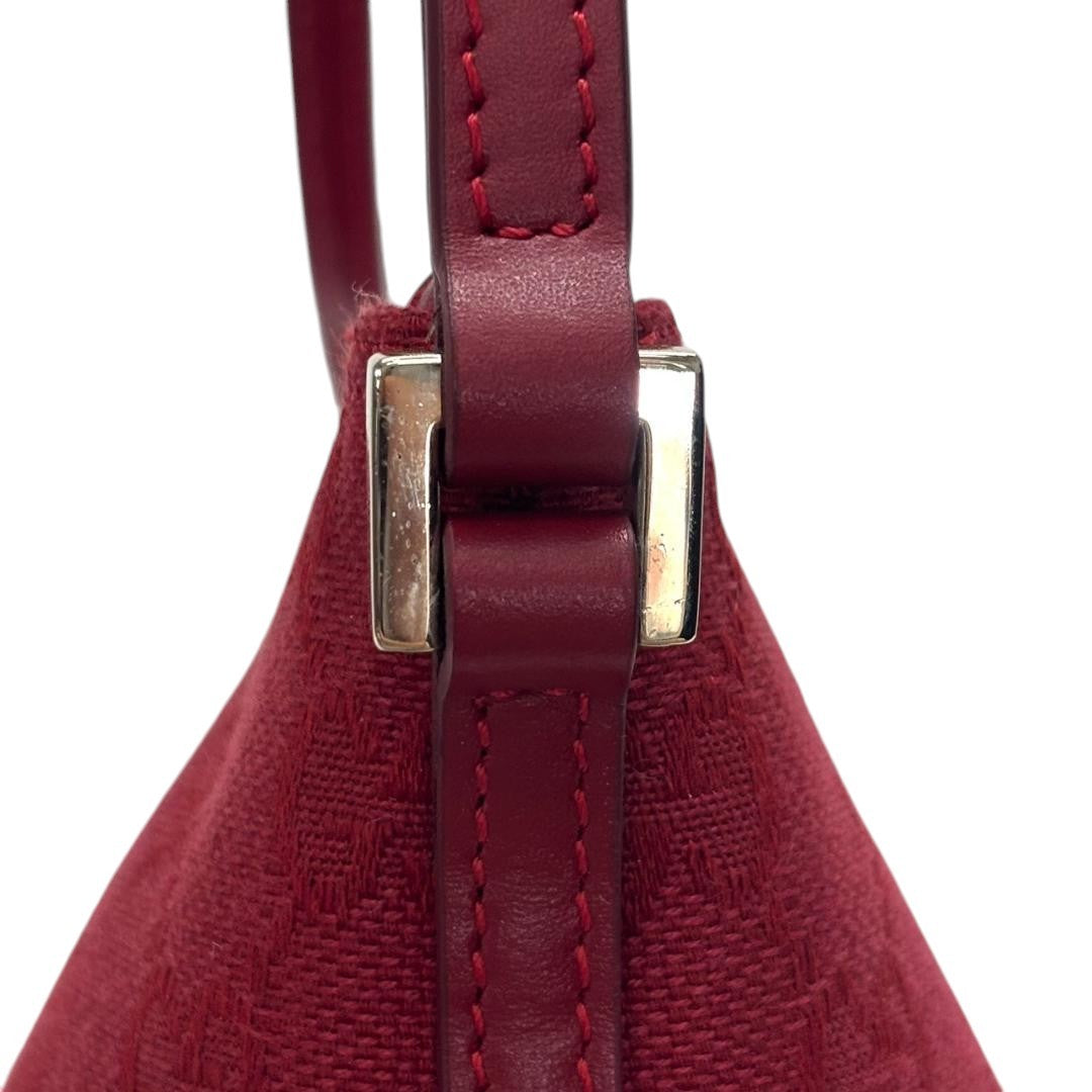 Gucci Bag Accessory Pouch Purse GG Canvas Red Silver Hardware6