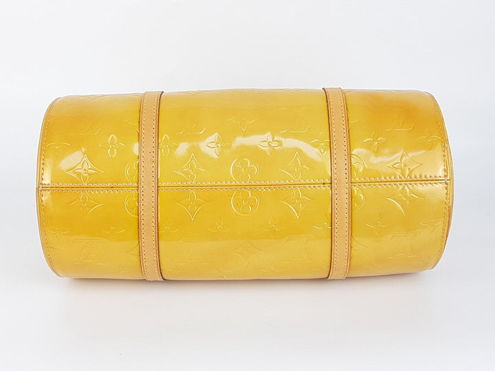 Louis Vuitton Vernis Bedford Hand Bag M91006 Monogram Yellow VI19298