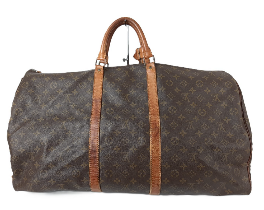 LOUIS VUITTON Monogram Keepall Bandouliere 60 Boston Bag M41412 LV Auth1