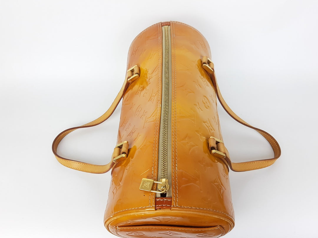 Louis Vuitton Vernis Bedford Hand Bag M91006 Monogram Yellow VI19186