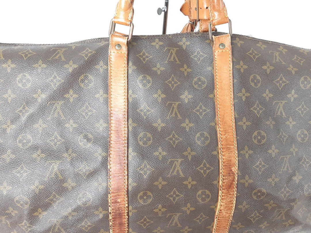 LOUIS VUITTON Monogram Keepall Bandouliere 60 Boston Bag M41412 LV Auth7