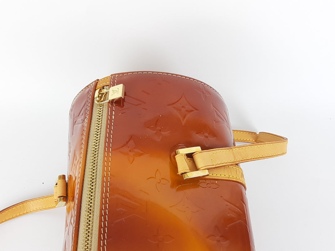Louis Vuitton Vernis Bedford Hand Bag M91131 Vernis Monogram Brown VI09696