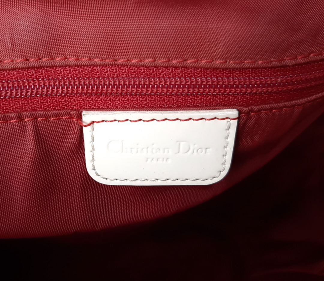 Christian Dior Trotter Canvas Pouch Shoulder Bag Red White No 1 Long Strap7
