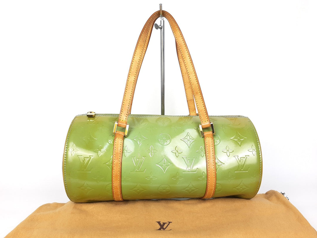 Louis Vuitton Vernis Bedford Hand Bag M91007 Vernis Monogram Green VI09590