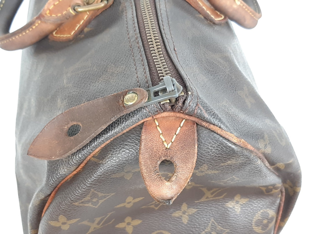 Louis Vuitton Speedy 35 Monogram Boston Hand Bag Purse SA821 Padlock Key6