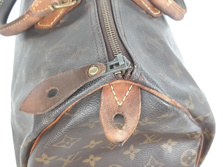Louis Vuitton Speedy 35 Monogram Boston Hand Bag Purse SA821 Padlock Key6