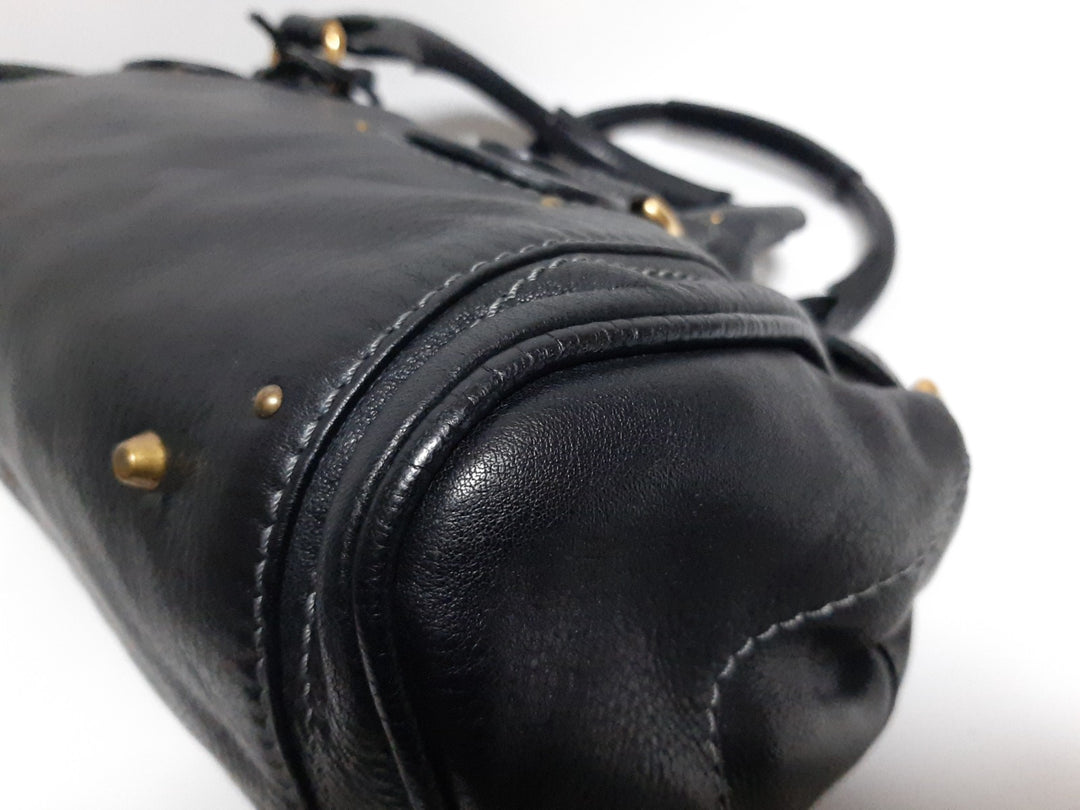 Chloe Paddington Black Glod Padlock Key Women's Hand Shoulder Bag Dust Bag10