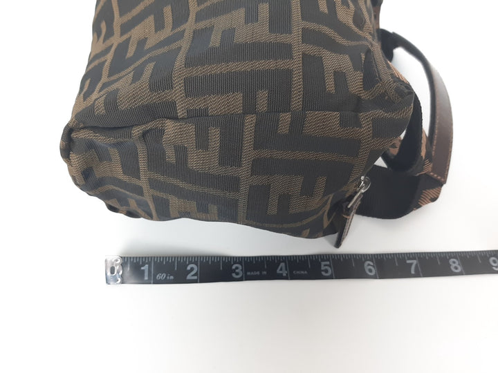 Fendi Zucca Mamma Baguette Brown Hand Bag Pouch Gold Hardware Canvas Leather12