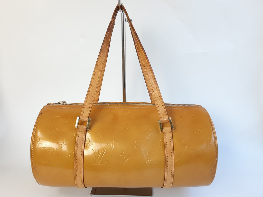 Louis Vuitton Vernis Bedford Hand Bag M91006 Vernis Monogram Yellow TH09580