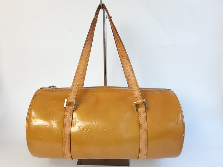 Louis Vuitton Vernis Bedford Hand Bag M91006 Vernis Monogram Yellow TH09580