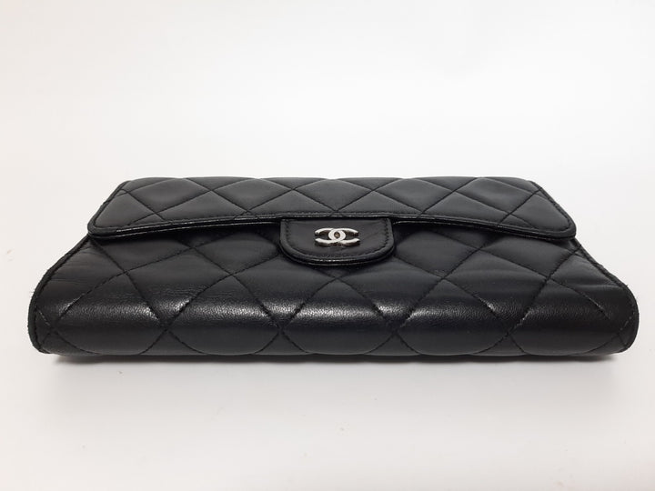 CHANEL Matelasse Long Wallet Leather Black With Box Guarantee Card7