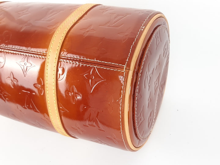 Louis Vuitton Vernis Bedford Hand Bag M91131 Vernis Monogram Brown VI09697
