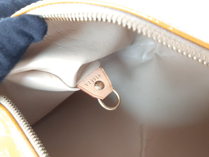 Louis Vuitton Vernis Bedford Hand Bag M91006 Monogram Yellow VI191814