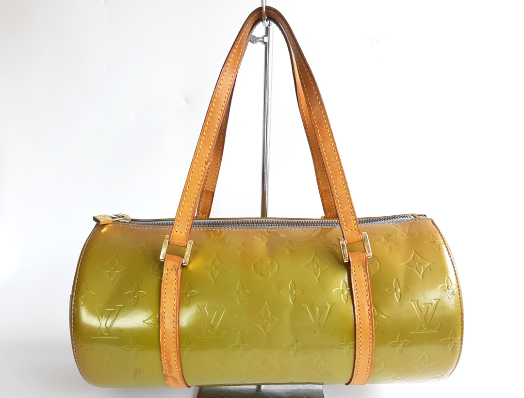 Louis Vuitton Vernis Bedford Hand Bag M91329 Vernis Monogram Green TH09680
