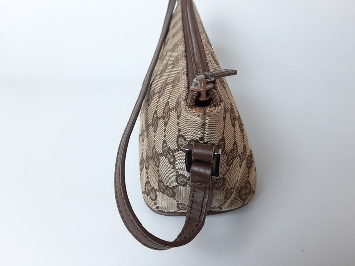 Gucci Bag Accessory Pouch Purse GG Canvas Beige Silver Hardware4