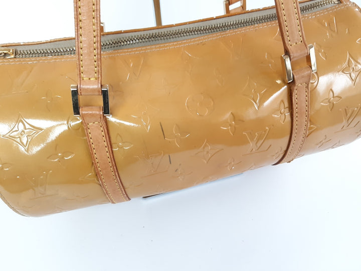 Louis Vuitton Vernis Bedford Hand Bag M91006 Vernis Monogram Yellow VI19093