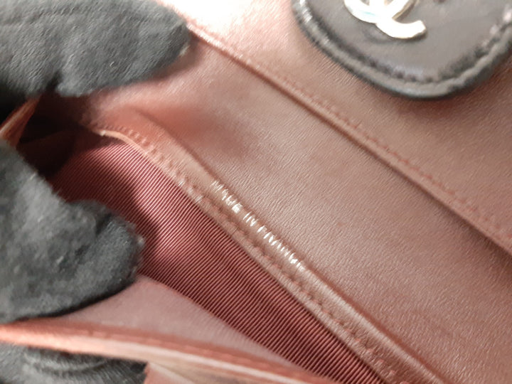 CHANEL Matelasse Long Wallet Leather Black With Box Guarantee Card13