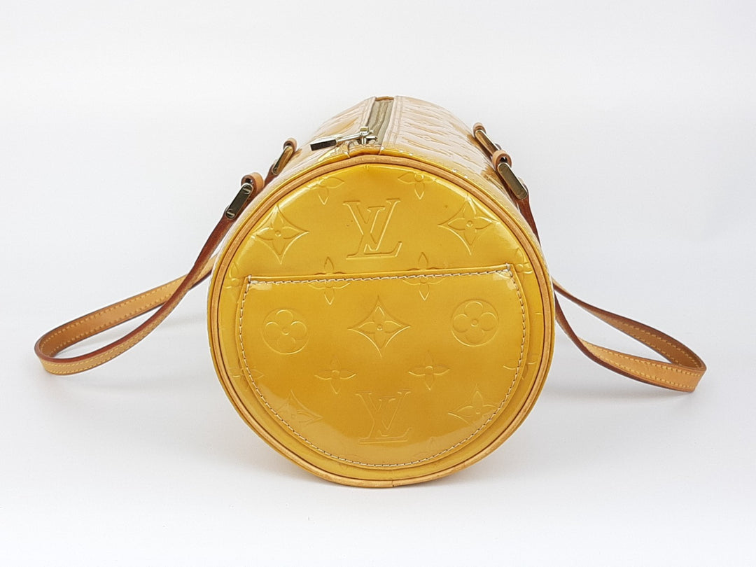 Louis Vuitton Vernis Bedford Hand Bag M91006 Monogram Yellow VI09095