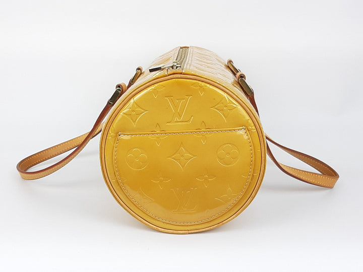Louis Vuitton Vernis Bedford Hand Bag M91006 Monogram Yellow VI09095
