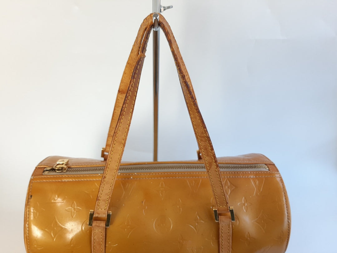 Louis Vuitton Vernis Bedford Hand Bag M91006 Vernis Monogram Yellow TH09583