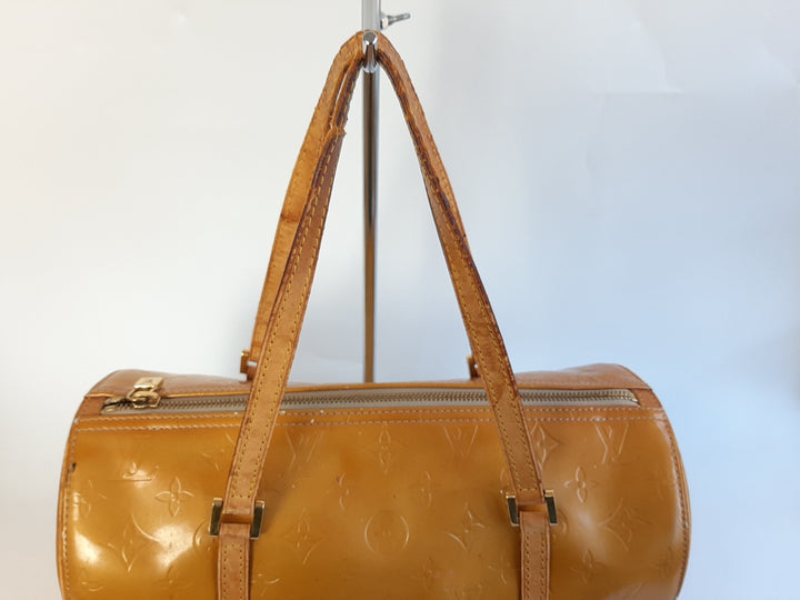Louis Vuitton Vernis Bedford Hand Bag M91006 Vernis Monogram Yellow TH09583