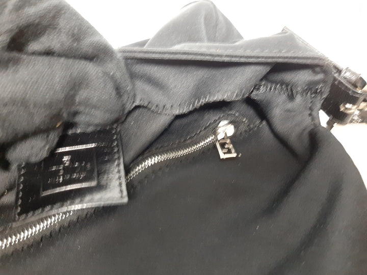 FENDI Zucca Mamma Baguette Shoulder Hand Bag Canvas Leather Black11