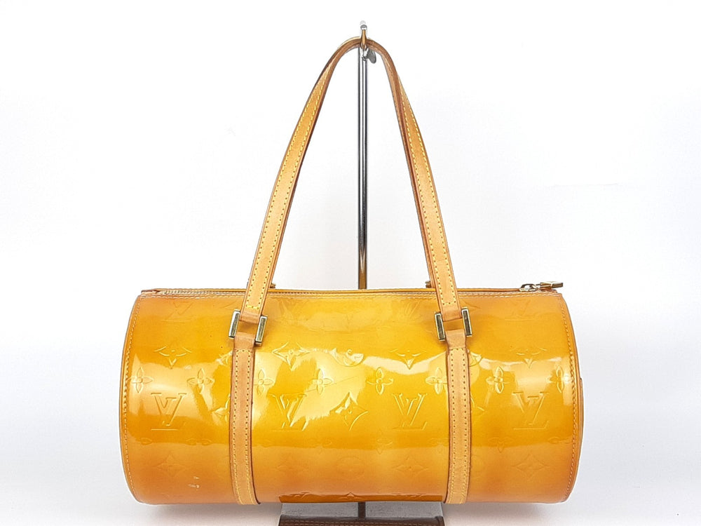 Louis Vuitton Vernis Bedford Hand Bag M91006 Monogram Yellow VI09691