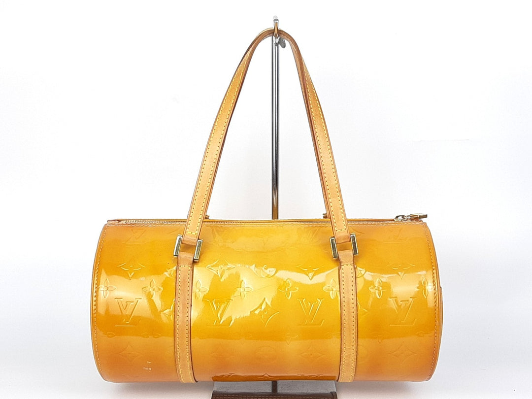 Louis Vuitton Vernis Bedford Hand Bag M91006 Monogram Yellow VI09691